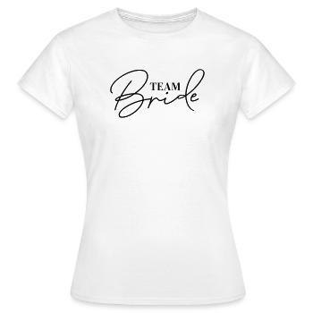 Accessoires pour la soirée de jeune fille de l’équipe Mariée - T-shirt Femme - blanc - Devant - AI Model Female 172 dark (172cm)