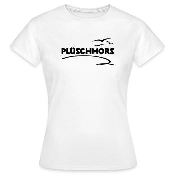 Plueschmors Chemise de mer basse allemande - T-shirt Femme - blanc - Devant - AI Model Female 172 dark (172cm)