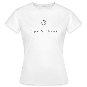 Pourboires et chaos - barman minimaliste - T-shirt Femme - blanc - Devant - AI Model Female 172 dark (172cm)