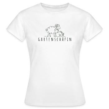 Gartenschäfin Minimalistisches Schaf mit Gießkanne - Frauen T-Shirt - Weiß - Vorne - AI Model Female 172 dark (172cm)