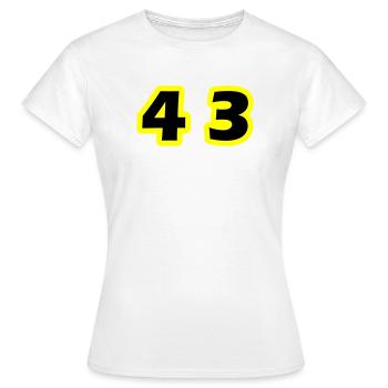 Symbole numérique 43 - T-shirt Femme - blanc - Devant - AI Model Female 172 dark (172cm)