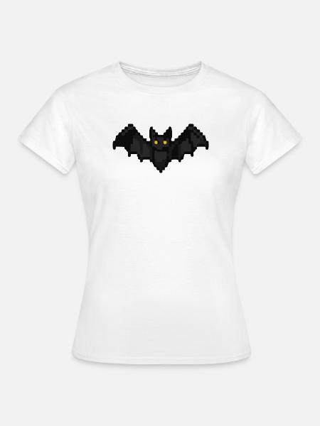 Fledermaus Pixel - Frauen T-Shirt - Weiß