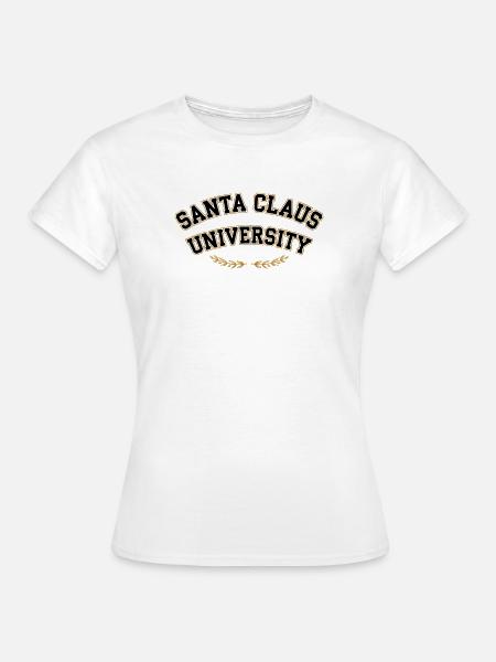 Santa Claus Universität Emblem - Frauen T-Shirt - Weiß