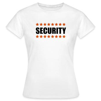 Security - Women's T-Shirt - white - Front - AI Model Female 172 dark (172cm)