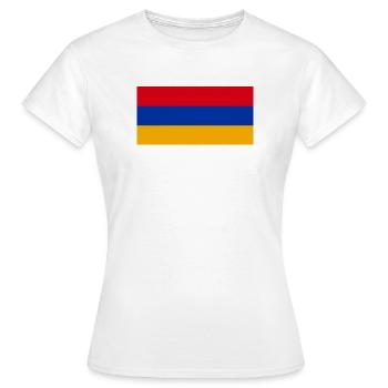 Aufkleber Flagge von Armenien Aufkleber Fahne Armenien - Frauen T-Shirt - Weiß - Vorne - AI Model Female 172 dark (172cm)