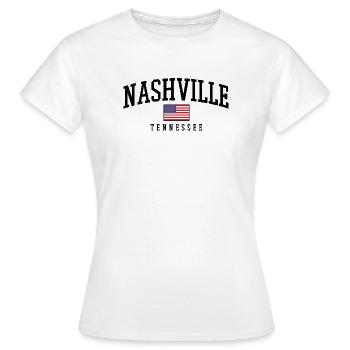 Nashville Tennesee - T-shirt Femme - blanc - Devant - AI Model Female 172 dark (172cm)