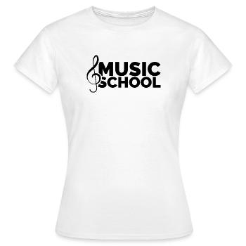 Musikschule Symbol Notenschlüssel Noten Musiker - Frauen T-Shirt - Weiß - Vorne - AI Model Female 172 dark (172cm)
