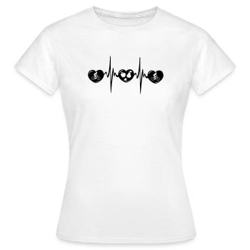 Vélo, alimentation saine, cardio - T-shirt Femme - blanc - Devant - AI Model Female 172 dark (172cm)