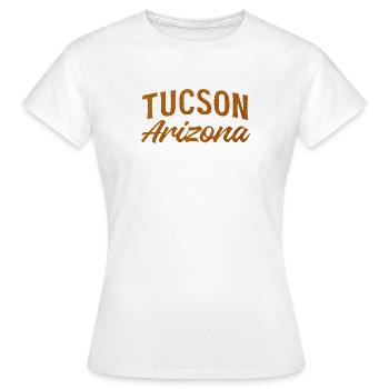 Écriture rustique de Tucson, Arizona - T-shirt Femme - blanc - Devant - AI Model Female 172 dark (172cm)