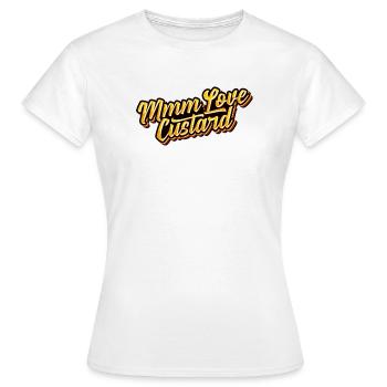 Love Custard (full colour) - Women's T-Shirt - white - Front - AI Model Female 172 dark (172cm)