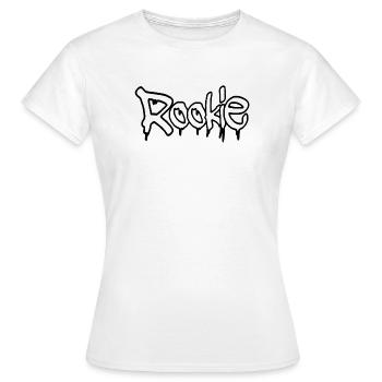 Graffiti-Stil Anfänger-Textdesign - Frauen T-Shirt - Weiß - Vorne - AI Model Female 172 dark (172cm)