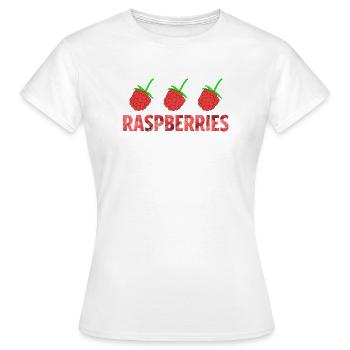 RASPBERRIES - Frauen T-Shirt - Weiß - Vorne - AI Model Female 172 dark (172cm)
