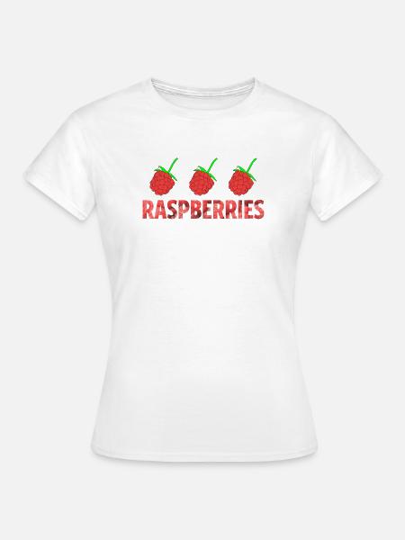 RASPBERRIES - Frauen T-Shirt - Weiß