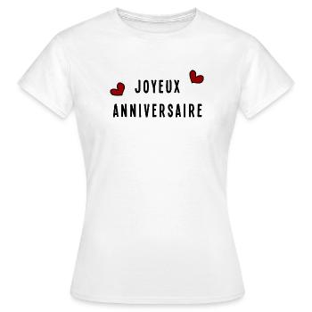 ALLES GUTE ZUM GEBURTSTAG. JAHRESTAG - Frauen T-Shirt - Weiß - Vorne - AI Model Female 172 dark (172cm)