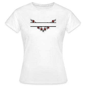 Bannière décorative de fleur - T-shirt Femme - blanc - Devant - AI Model Female 172 dark (172cm)