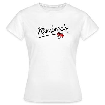 Nämberch - Frauen T-Shirt - Weiß - Vorne - AI Model Female 172 dark (172cm)