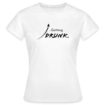 Se saouler, version 1 - T-shirt Femme - blanc - Devant - AI Model Female 172 dark (172cm)