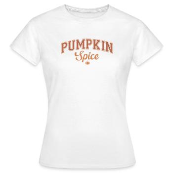 Pumpkin Spice Vintage Schriftzug - Frauen T-Shirt - Weiß - Vorne - AI Model Female 172 dark (172cm)