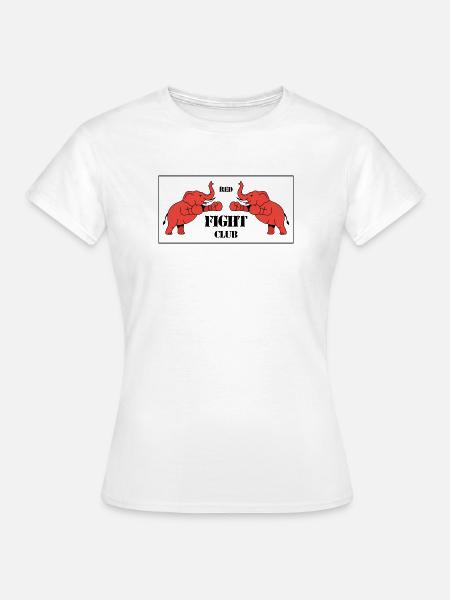 Duell zweier roter Elefanten - Frauen T-Shirt - Weiß