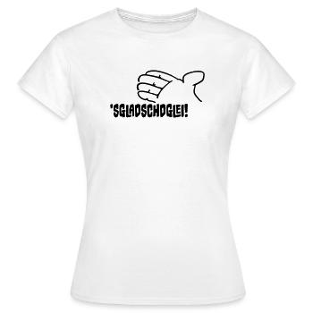 Sgladschdglei ! Il s’apprête à applaudir ! - T-shirt Femme - blanc - Devant - AI Model Female 172 dark (172cm)
