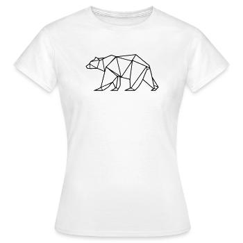 Bär Grizzly Polar Bär Polygon - Frauen T-Shirt - Weiß - Vorne - AI Model Female 172 dark (172cm)