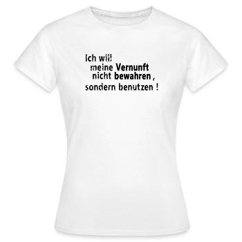 Garder la raison - T-shirt Femme - blanc - Devant - AI Model Female 172 dark (172cm)