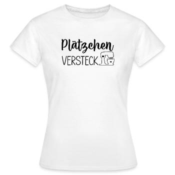 Plätzchen Versteck - Frauen T-Shirt - Weiß - Vorne - AI Model Female 172 dark (172cm)