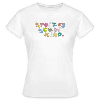 Fier écolier - T-shirt Femme - blanc - Devant - AI Model Female 172 dark (172cm)