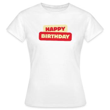 Bon anniversaire - T-shirt Femme - blanc - Devant - AI Model Female 172 dark (172cm)