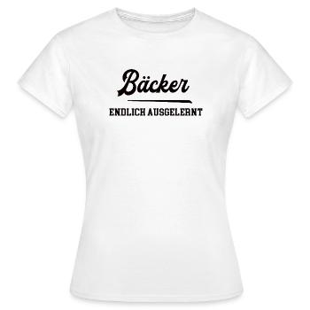 Bäcker Ausbildung Bestanden Azubi Bäckerei - Frauen T-Shirt - Weiß - Vorne - AI Model Female 172 dark (172cm)