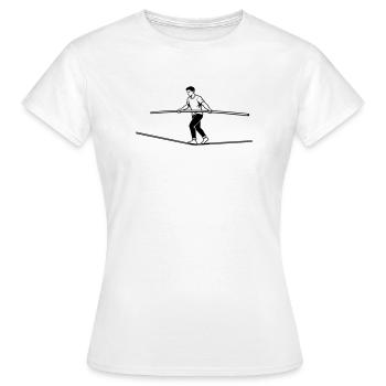 slackline - T-shirt Femme - blanc - Devant - AI Model Female 172 dark (172cm)