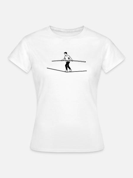 Slacklining - Frauen T-Shirt - Weiß