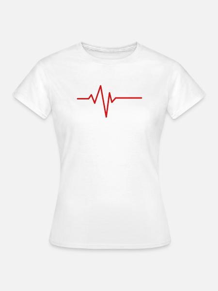 Herzschlag-Kardiogramm - Frauen T-Shirt - Weiß