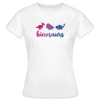 Pride Month LGBTQ – Binosaur - Frauen T-Shirt - Weiß - Vorne - AI Model Female 172 dark (172cm)