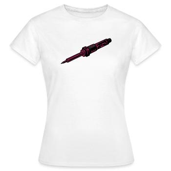 Lötkolben FPV Drohne Bastler Elektronik - Frauen T-Shirt - Weiß - Vorne - AI Model Female 172 dark (172cm)