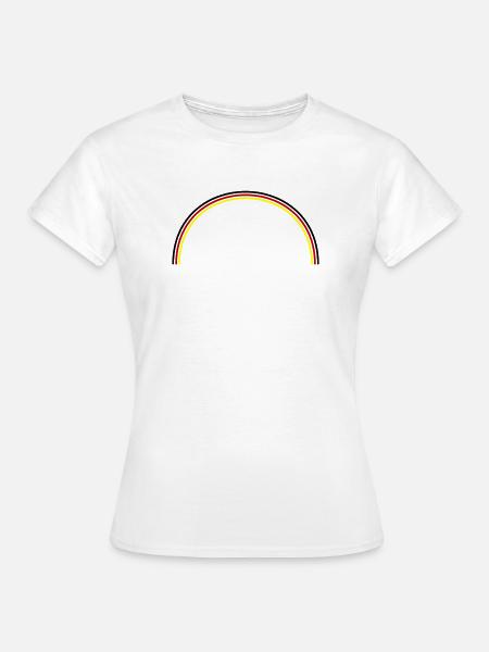 Deutschland Flagge Bogen - Frauen T-Shirt - Weiß