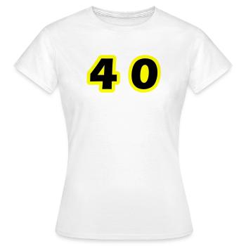 40 Symbole numérique - T-shirt Femme - blanc - Devant - AI Model Female 172 dark (172cm)