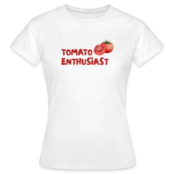 Tomato Enthusiast Graphic Tee - Frauen T-Shirt - Weiß - Vorne - AI Model Female 172 dark (172cm)