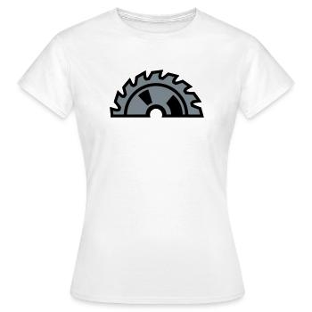 Kreissaegeblatt Halb Logo - Frauen T-Shirt - Weiß - Vorne - AI Model Female 172 dark (172cm)