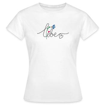 Flower Heart - Women's T-Shirt - white - Front - AI Model Female 172 dark (172cm)