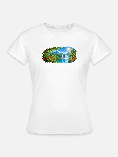 Paradies / Paradise / Paraiso - Frauen T-Shirt - Weiß