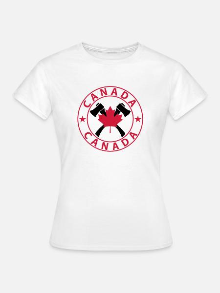 Canada lumbering - Frauen T-Shirt - Weiß