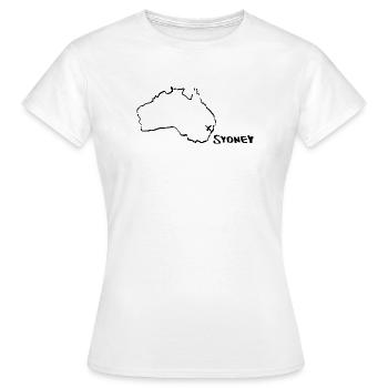 sydney - Frauen T-Shirt - Weiß - Vorne - AI Model Female 172 dark (172cm)
