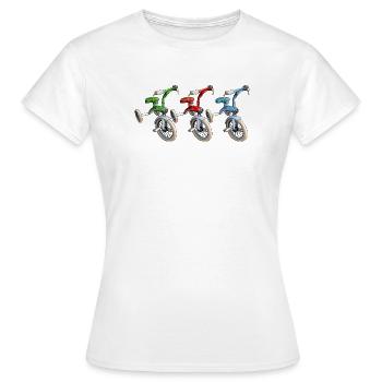 Conduite en tricycle - T-shirt Femme - blanc - Devant - AI Model Female 172 dark (172cm)