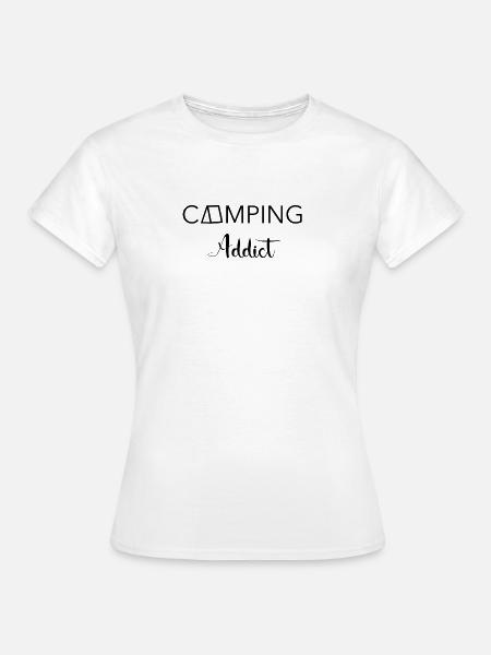 Camping Addict - Frauen T-Shirt - Weiß