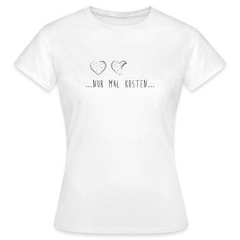 Nur mal kosten! Kekse, Krümel, lecker - Frauen T-Shirt - Weiß - Vorne - AI Model Female 172 dark (172cm)