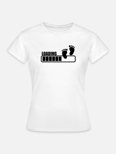 Baby-Aufladen - Frauen T-Shirt - Weiß