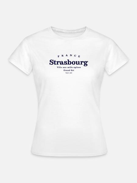 Strasbourg Vintage Stadtlogo - Frauen T-Shirt - Weiß