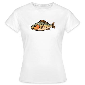 Forelle Fisch - Frauen T-Shirt - Weiß - Vorne - AI Model Female 172 dark (172cm)