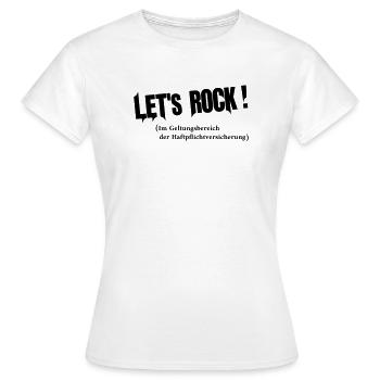 lets rock - Women's T-Shirt - white - Front - AI Model Female 172 dark (172cm)